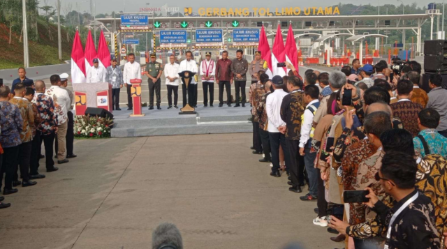 Presiden Joko Widodo meresmikan Jalan Tol Pamulang-Cinere-Raya Bogor pada Senin (8/1/2024) (RRI)