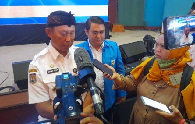 Asmawa Tosepu di acara pelantikan pengurus KNPI Kab Bogor, pada Rabu (7/2/2024).