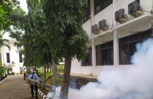 Penyemprotan Digelar di Kantor DPRD Kabupaten Bogor Agar Terbebas dari DBD