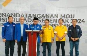 Golkar, PAN dan Demokrat Bikin MoU Usung Jaro Ade Calon Bupati Bogor