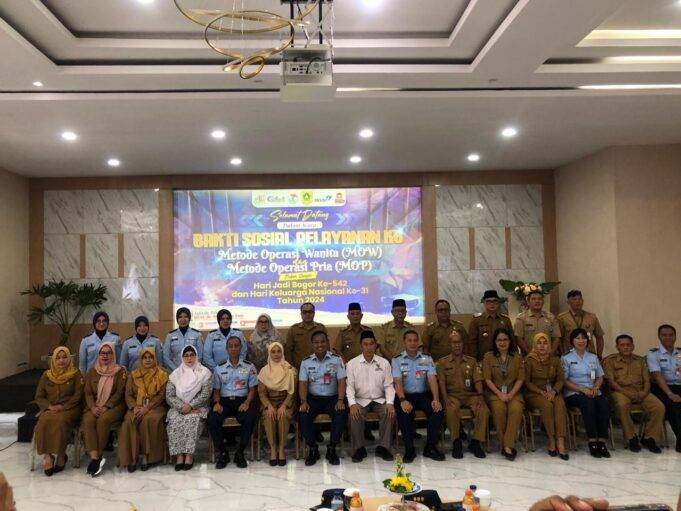 DP3AP2KB Kabupaten Bogor Gelar Layanan KB Gratis Dinas Pemberdayaan Perempuan, Perlindungan Anak, Pengendalian Penduduk & Keluarga Berencana (DP3AP2KB) bekerjasama dengan RSAU dr. M. Hassan Toto, Lanud Atang Sendjaja berhasil melaksanakan layanan KB gratis program sejuta akseptor, Senin 10 Juni 2024. (dokumen istimewa)