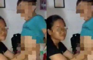 Video Viral Ibu Diduga Cabuli Anak Kandung Usia 2 Tahun di Tangsel, Kini Menyerahkan Diri Tangkapan layar dari video di media sosial seorang ibu diduga cabuli putranya sendiri (