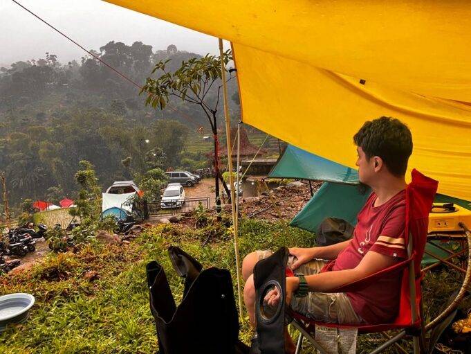 Jalur Pendakian Gunung Salak Via Pos Ajisaka Tamansari Bogor Resmi Dibuka Perkemahan Lembah Batu, Pamijahan, Gunung Salak. (Tomy T.)