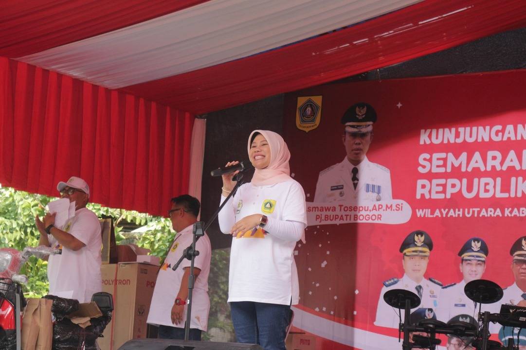 Pj. Bupati Bogor, Asmawa Tosepu menggelar peringatan HUT Kemerdekaan Ke-79 RI di Kecamatan Rancabungur, Kabupaten Bogor, Rabu (7/8/2024). (dokumen istimewa)