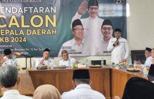 Cabup Rudy Susmanto Safari Politik ke DPC PKB Kabupaten Bogor, Koalisi Sangat Dimungkinkan! Rudy Susmanto menyambangi DPC PKB di Cibinong, Kabupaten Bogor, Jumat (9/8/2024). (dokumen istimewa)