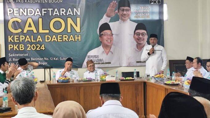 Cabup Rudy Susmanto Safari Politik ke DPC PKB Kabupaten Bogor, Koalisi Sangat Dimungkinkan! Rudy Susmanto menyambangi DPC PKB di Cibinong, Kabupaten Bogor, Jumat (9/8/2024). (dokumen istimewa)