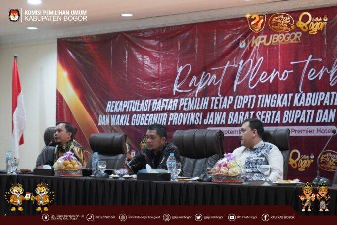 KPU Kabupaten Bogor Tetapkan DPT Pilkada 2024 Sebanyak 3.926.080 Pemilih KPU Kabupaten Bogor