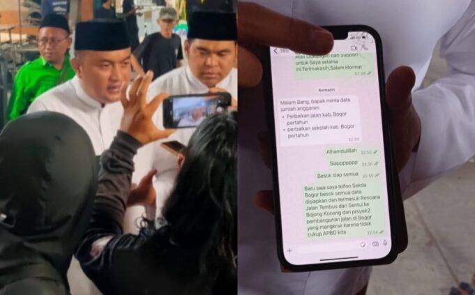 Serius Benahi Kabupaten Bogor, Prabowo Minta Data Anggaran Perbaikan Infrastruktur ke Cabup Rudy Susmanto
