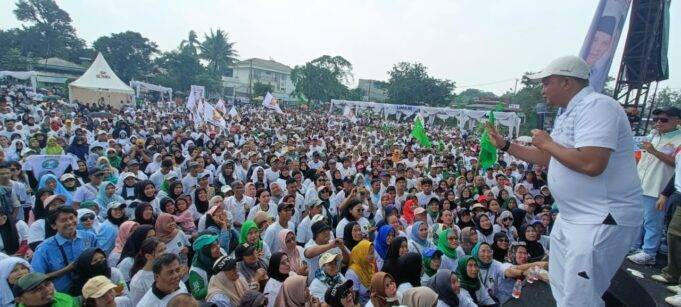 5.000 Warga Cijujung Antusias Ikuti Senam Bareng Cabup Bogor Rudy Susmanto, Kang Vio: Gak Nyangka