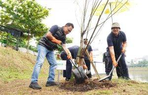 Jaga Kelestarian Alam, PLN Bersama Pemprov DKI Jakarta Beraksi Tanam 100 Pohon di Waduk Brigif