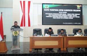 Rapat Paripurna DPRD Kabupaten Sukabumi Penyampaian Raperda Perubahan Peraturan Tentang Pajak dan Retribusi Daerah Sejumlah Fraksi Berikan Pandangan