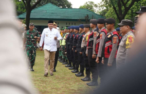 Operasi Ketupat Lodaya 2025 Bupati Bogor Rudy Susmanto Pimpin Apel Gelar Pasukan di Makodim Bupati Bogor Rudy Susmanto. (ist)