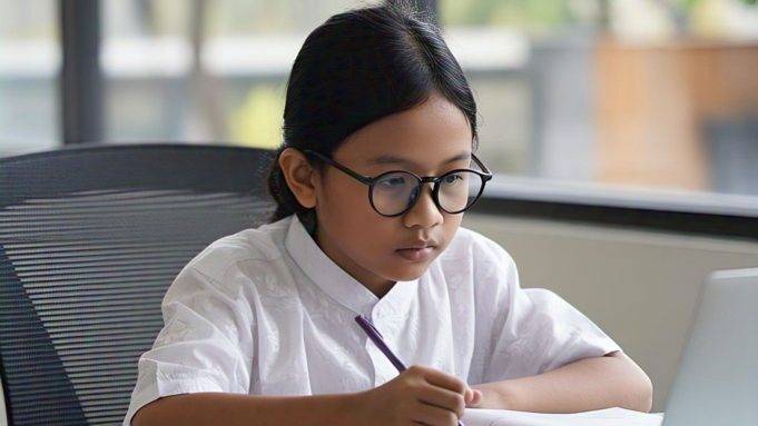 Pendidikan Adalah Hak Dasar, Negara Harus Hadir untuk Generasi Penerus Aktivis 98 dan Keluarga Korban Pelanggaran HAM Ilustrasi anak sedang belajar. (Meta AI)