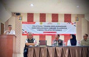 Dispora Gelar Pelatihan Tenaga Keolahragaan dan Organisasi Cabor Petanque