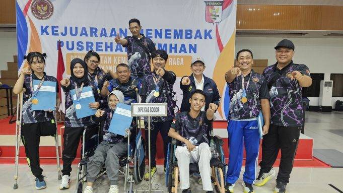 Kembali Berikan Kebahagiaan NPCI Kabupaten Bogor Juara Umum Menembak Disabilitas Pusrehab Kemhan 2025