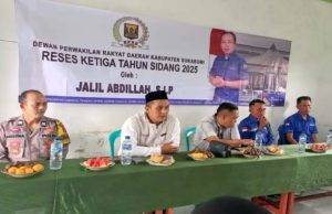 Jalil Abdilah Anggota DPRD Kabupaten Sukabumi, Serap Aspirasi Warga Dalam Reses ketiga di Desa Sukamulya, Kecamatan Caringin