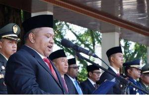 Ketua DPRD Kabupaten Sukabumi Budi Azhar Mutawali Hadiri Hari Kesaktian Pancasila 2025 di Pelabuhanratu
