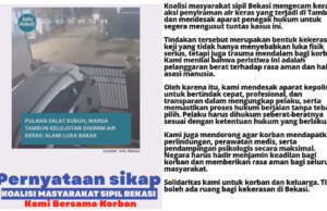 Bekasi Mencekam, Serangan Air Keras Picu Amarah Publik, Aparat Dipertanyakan