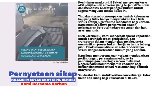 Bekasi Mencekam, Serangan Air Keras Picu Amarah Publik, Aparat Dipertanyakan