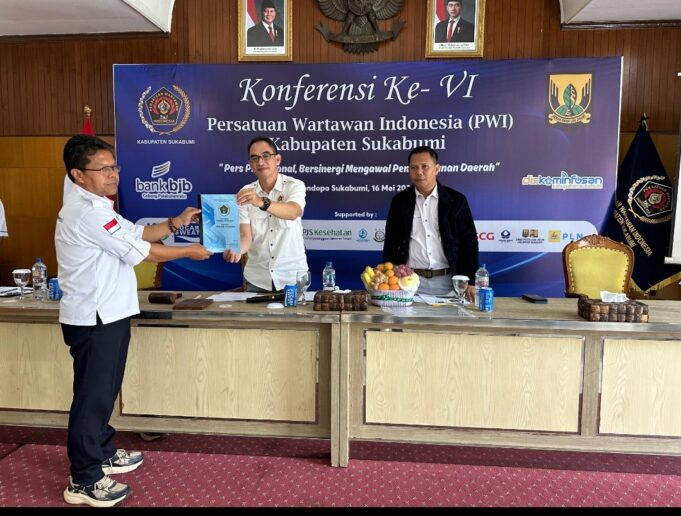 Konferensi PWI Kabupaten Sukabumi Resmi Selesai, Nuruddin Zain Syamsi Terpilih Menakhodai PWI Kabupaten Sukabumi