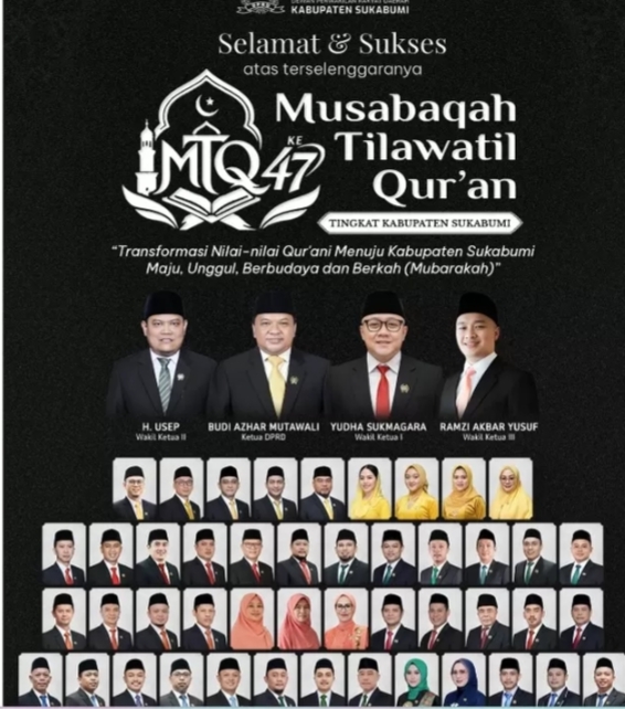 MTQ Ke-47 Tahun 2026 Terselenggara Dengan Baik, DPRD Kabupaten Sukabumi Mengucapkan Selamat