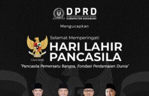DPRD Kabupaten Sukabumi, Mengucapkan Selamat Memperingati Hari Lahir Pancasila