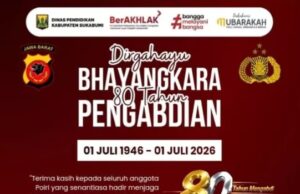 Sebagai Bentuk Sinergitas, Dinas Pendidikan Kabupaten Sukabumi, Mengucapkan Dirgahayu Bhayangkara ke-80