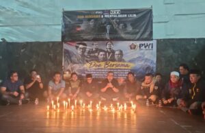 Bentuk Solidaritas, Insan Pers Sukabumi Raya, Gelar Doa Bersama Untuk Lima Jurnalis yang Hilang di Laut Anak Krakatau