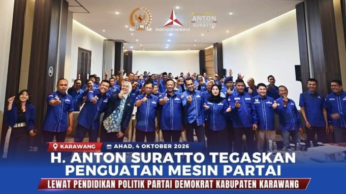 Panaskan Mesin Struktur, Partai Demokrat Jawa Barat Kembali Gelar Pendidikan Politik, Kali Ini Giliran Para Kader Dari Kabupaten Karawang