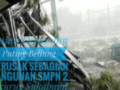 Delapan Ruangan SMPN 2 Cicurug Sukabumi Rusak disebabkan Hujan Deras dan Angin Puting Beliung
