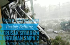 Delapan Ruangan SMPN 2 Cicurug Sukabumi Rusak disebabkan Hujan Deras dan Angin Puting Beliung
