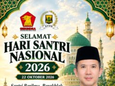 Ketua Fraksi Gerindra DPRD Kabupaten Sukabumi, Teddy Setiadi Ucapkan Hari Santri Nasional 2026: Santri Berilmu, Berakhlak, dan Mengabdi untuk Negeri