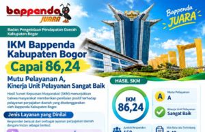 BAPPENDA Kabupaten Bogor Raih Nilai IKM 86,24% dengan Predikat Sangat Baik